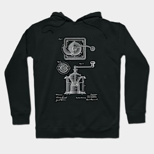 Coffee Mill Vintage Patent Drawing Hoodie